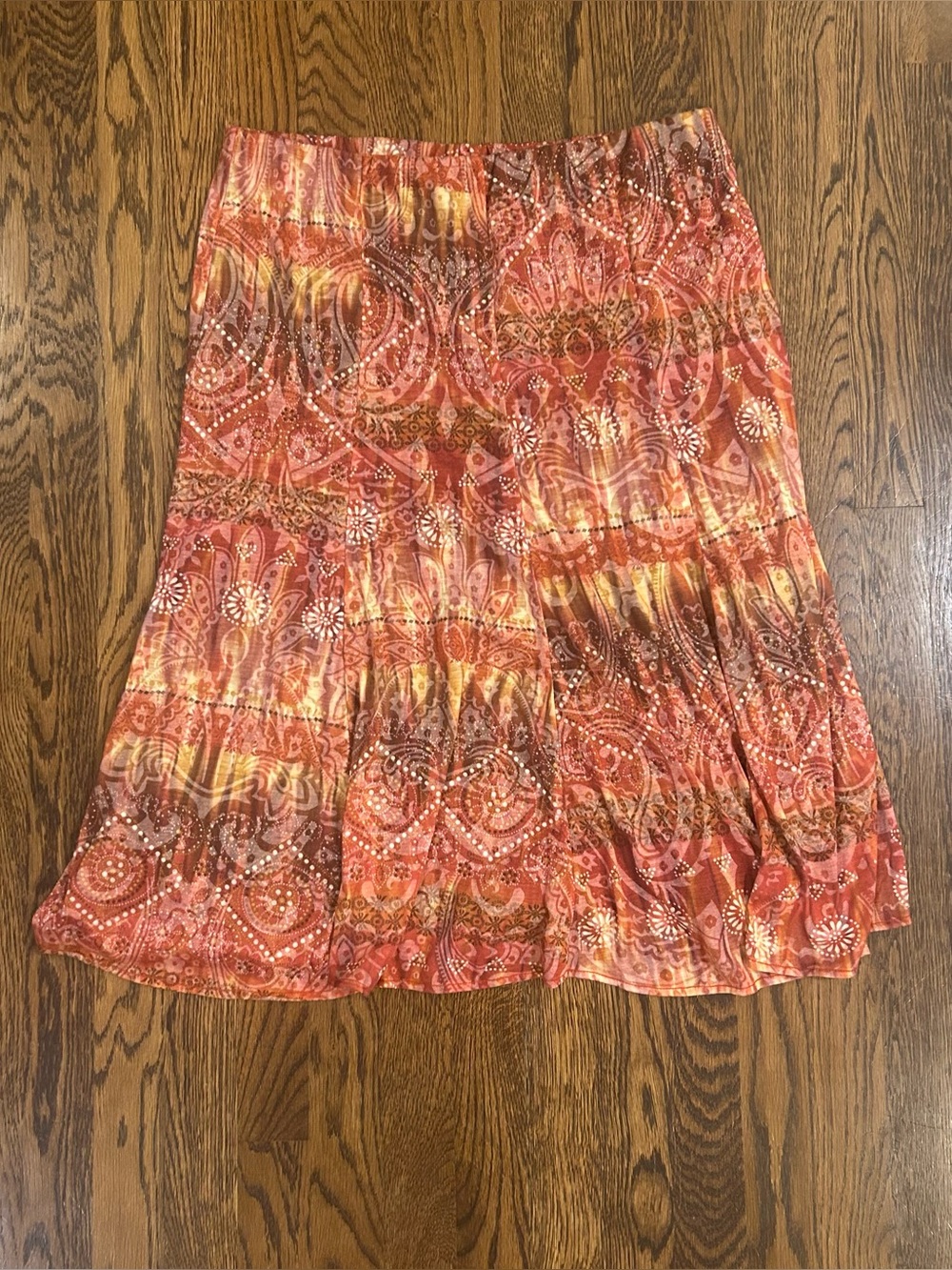Vintage Y2K Patchwork Mesh Midi Skirt